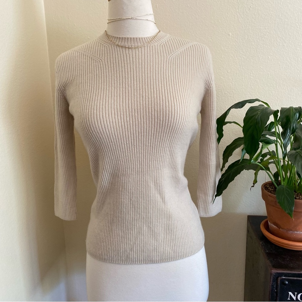 Tsumori Chisato 1/2 sleeve knit crewneck sweater -  100% wool - Picture 3 of 14